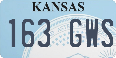 KS license plate 163GWS