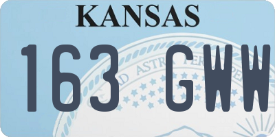 KS license plate 163GWW