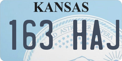 KS license plate 163HAJ