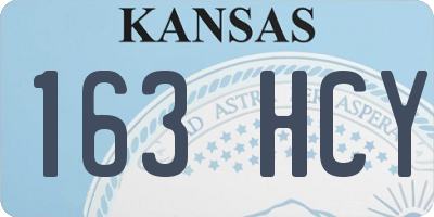 KS license plate 163HCY
