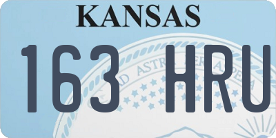 KS license plate 163HRU