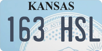 KS license plate 163HSL