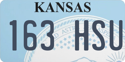 KS license plate 163HSU