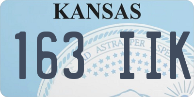 KS license plate 163IIK