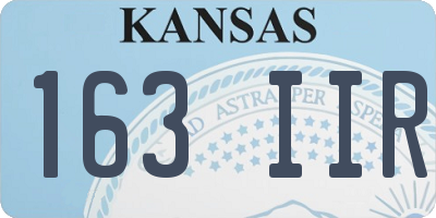 KS license plate 163IIR