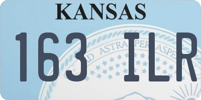 KS license plate 163ILR