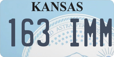 KS license plate 163IMM