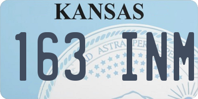 KS license plate 163INM