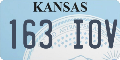 KS license plate 163IOV