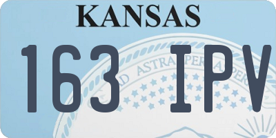 KS license plate 163IPV