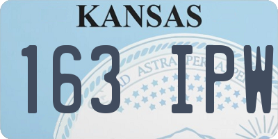 KS license plate 163IPW