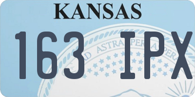 KS license plate 163IPX