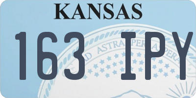 KS license plate 163IPY