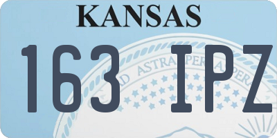 KS license plate 163IPZ