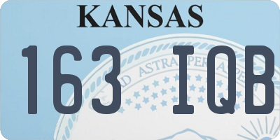 KS license plate 163IQB