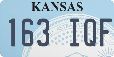 KS license plate 163IQF