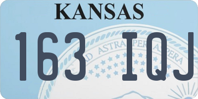 KS license plate 163IQJ