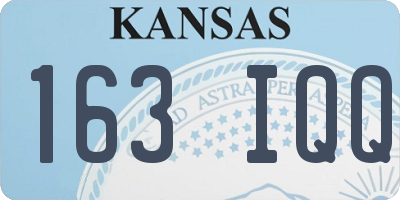 KS license plate 163IQQ