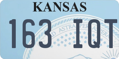 KS license plate 163IQT