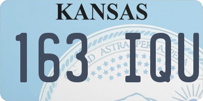 KS license plate 163IQU