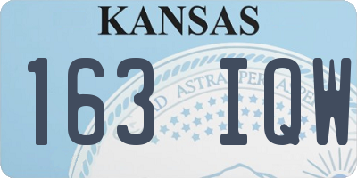KS license plate 163IQW