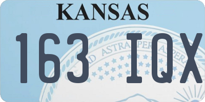 KS license plate 163IQX