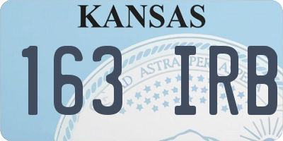 KS license plate 163IRB