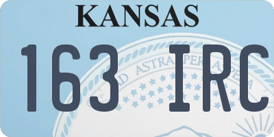 KS license plate 163IRC