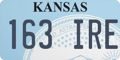 KS license plate 163IRE