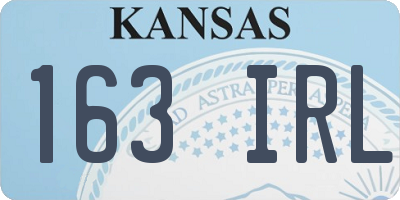 KS license plate 163IRL