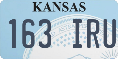 KS license plate 163IRU