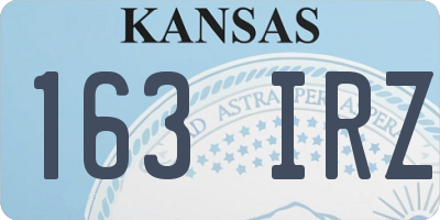 KS license plate 163IRZ