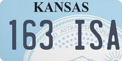 KS license plate 163ISA