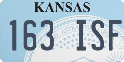 KS license plate 163ISF
