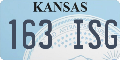KS license plate 163ISG