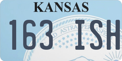 KS license plate 163ISH