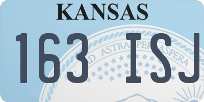 KS license plate 163ISJ