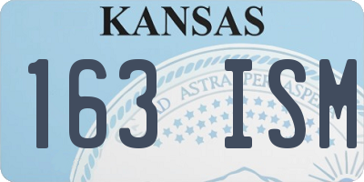 KS license plate 163ISM