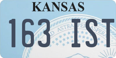 KS license plate 163IST