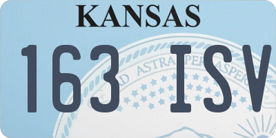 KS license plate 163ISV