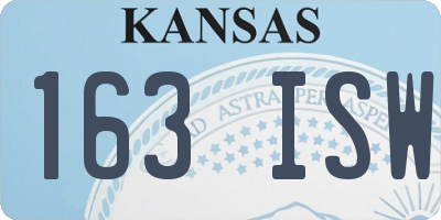 KS license plate 163ISW
