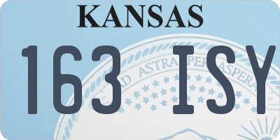 KS license plate 163ISY
