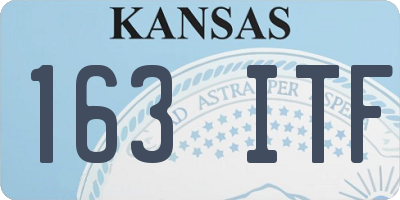 KS license plate 163ITF