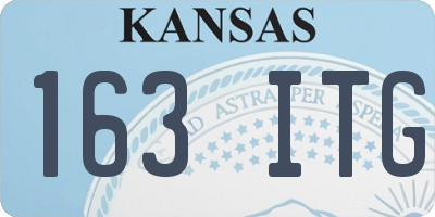 KS license plate 163ITG