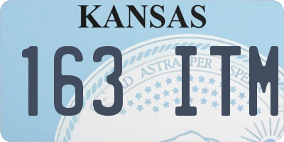 KS license plate 163ITM