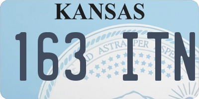 KS license plate 163ITN