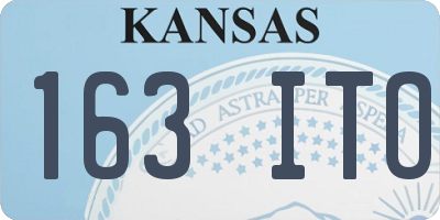 KS license plate 163ITO