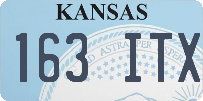 KS license plate 163ITX