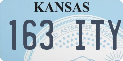KS license plate 163ITY