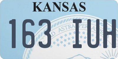 KS license plate 163IUH